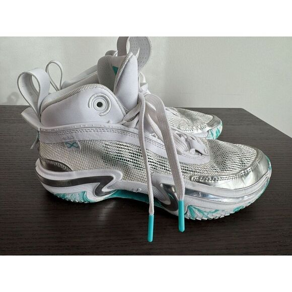 Air Jordan 36 x Guo Ailun Mid White Hyper Jade - DQ4461-130 Size 5 Y Boys Kids - Picture 2 of 8